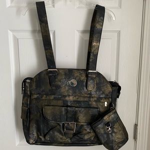 Whak Sak Ultimate Tennis Tote Dark Peacock Green/Black/Antique Gold‎ Detail